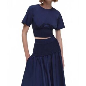 Simkhai Adair Crop Top in midnight size XS